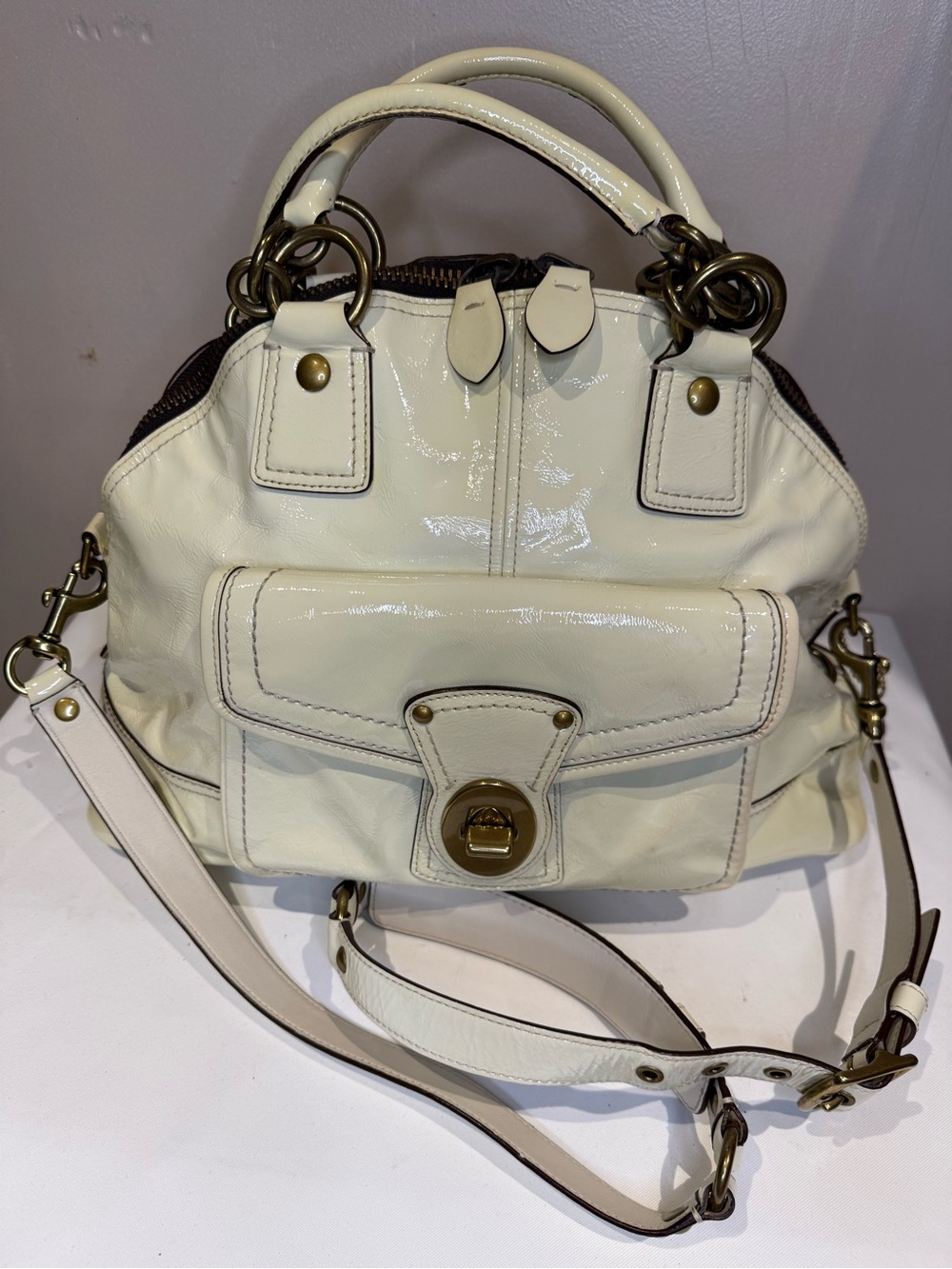 Coach Francine with Legacy Lining Brass Hardware Calf Leather 2008 12295 - Picture 3 of 11
